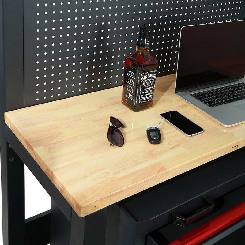 Gabinete de almacenamiento de garaje económico con mesa de madera móvil flexible GLG2000