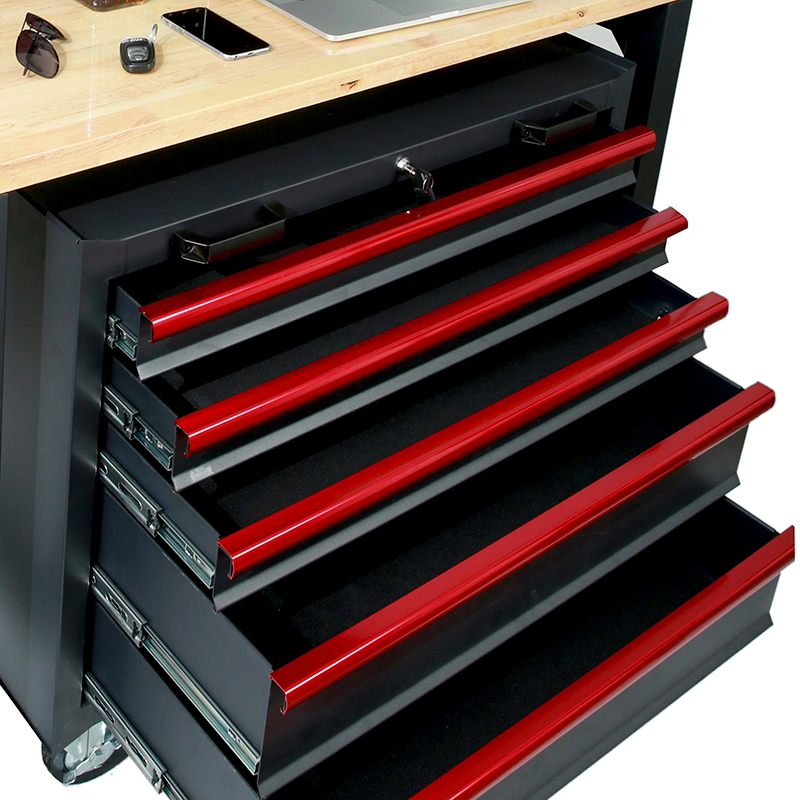 Gabinete de almacenamiento de garaje económico con mesa de madera móvil flexible GLG2000