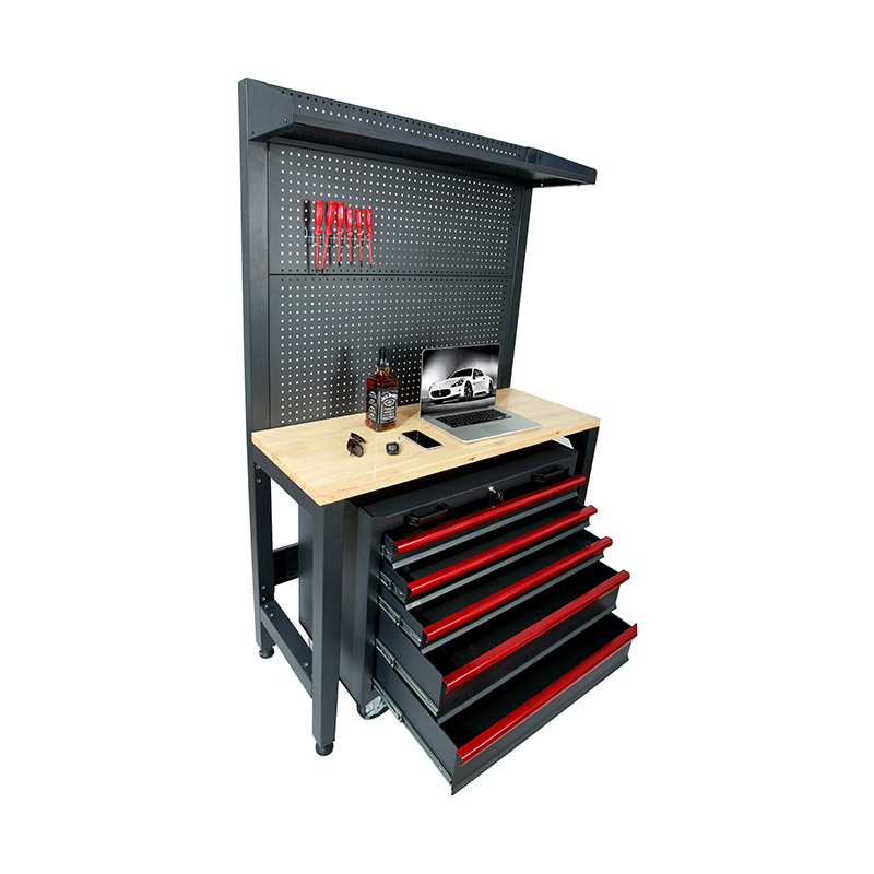 Gabinete de almacenamiento de garaje económico con mesa de madera móvil flexible GLG2000