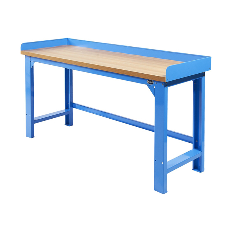 Banco de trabajo de acero resistente GL203+GL204 Bule con banco de trabajo superior de madera