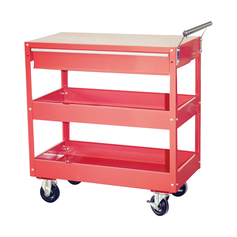 Carro De Herramientas De Metal Rojo GL301 Con 1 Cajón