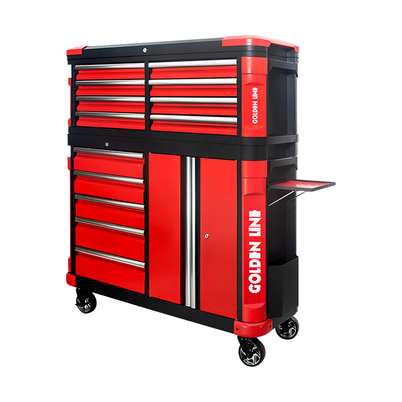 GL3508XL+GL3505XL Caja de herramientas de 8 cajones+Gabinete con ruedas de 5 cajones con sistema de bloqueo