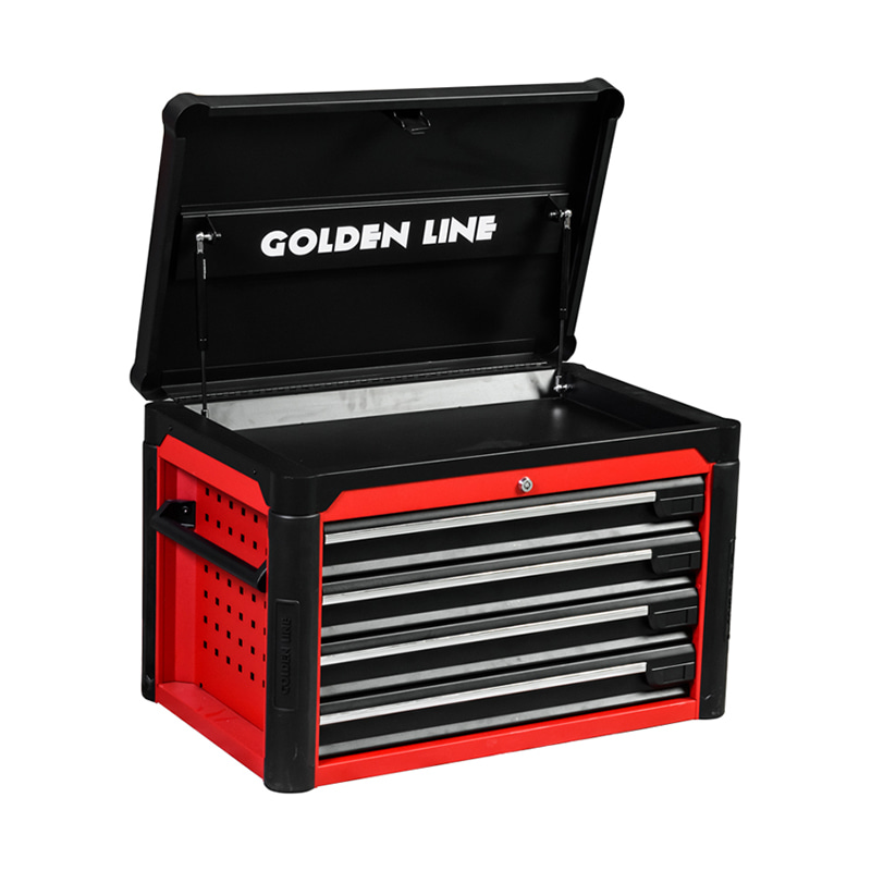 GL3404 Caja de herramientas profesional con sistema de bloqueo de 4 cajones y orificios laterales