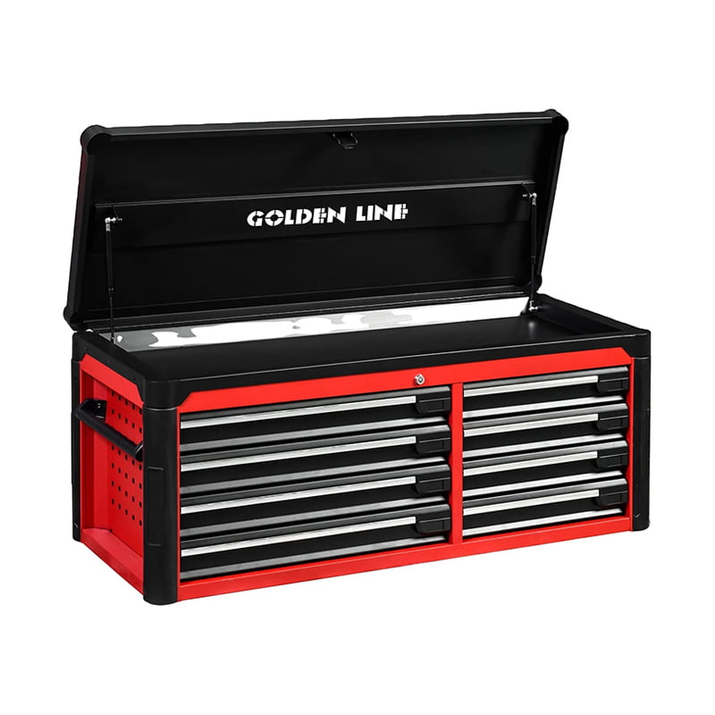 GL3408XL Caja de herramientas profesional alargada con 8 cajones y tapa superior abierta