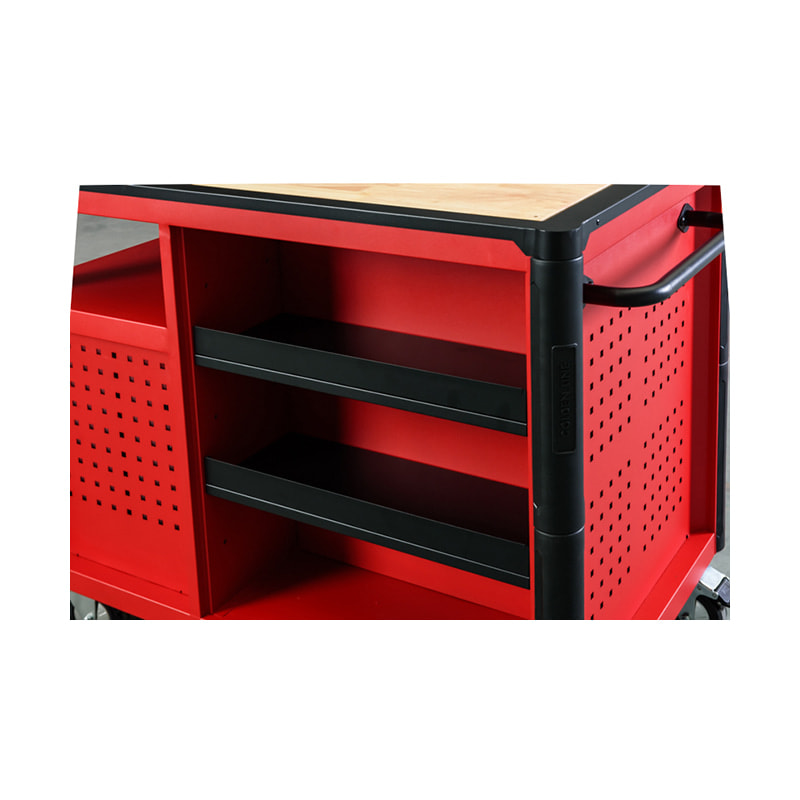 GL3412XXL Gabinete de almacenamiento de herramientas para garaje, multifuncional, extragrande, resistente, con 12 cajones, tapa de roble