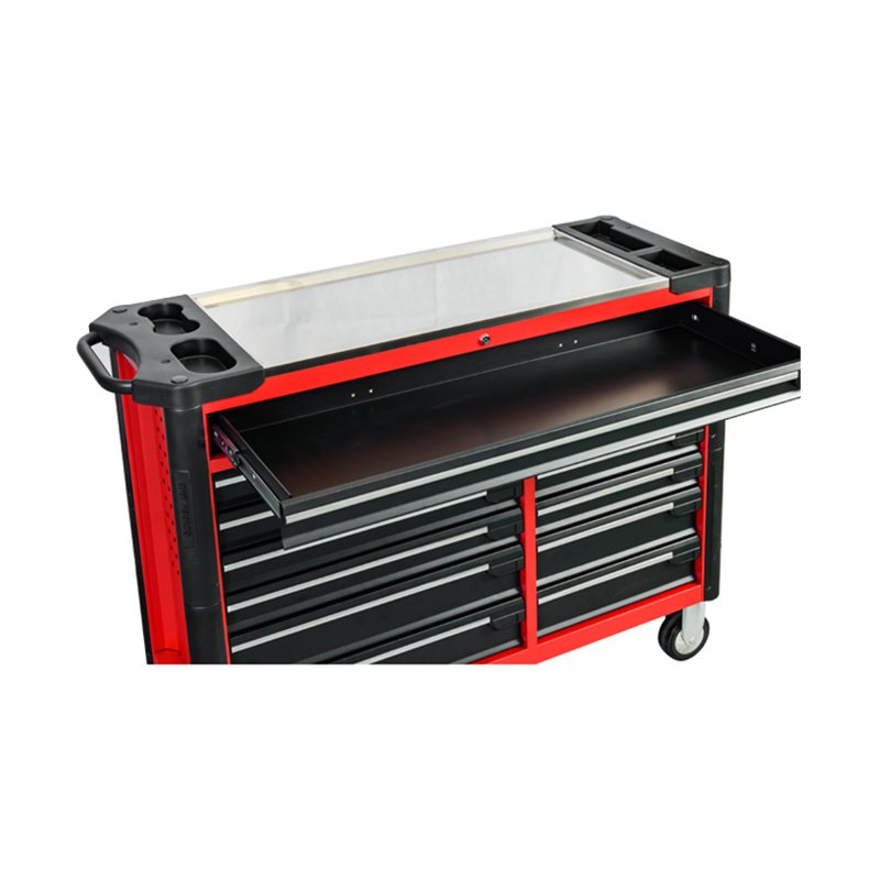 Carro de herramientas con rodillos industriales alargado, 13 cajones, GL3413XL