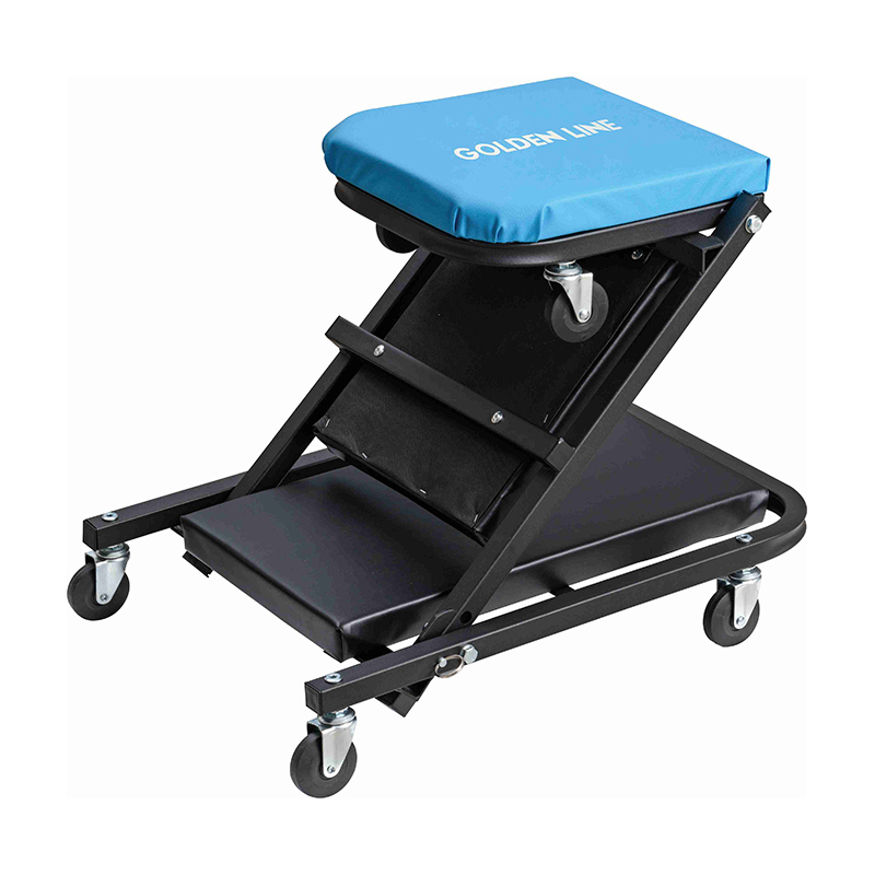 Carro de herramientas con asiento tipo creeper plegable GL401