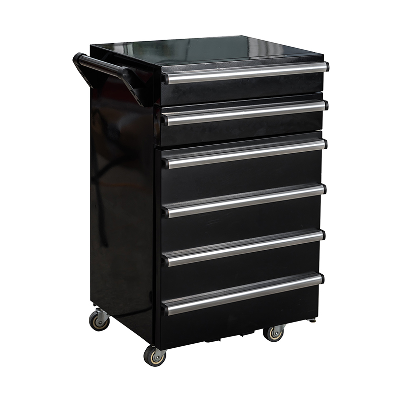 GL408 Gabinete de herramientas de metal con 2 cajones y mini refrigerador