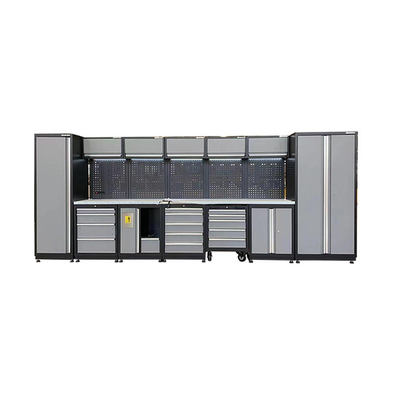 GLG6000X, gabinete de herramientas de almacenamiento de garaje de acero multifuncional combinado personalizado, muebles de laboratorio, banco de trabajo de madera inoxidable