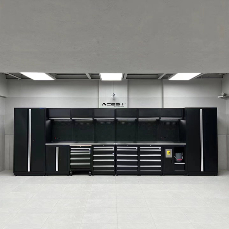GLG6000X, gabinete de herramientas de almacenamiento de garaje de acero multifuncional combinado personalizado, muebles de laboratorio, banco de trabajo de madera inoxidable