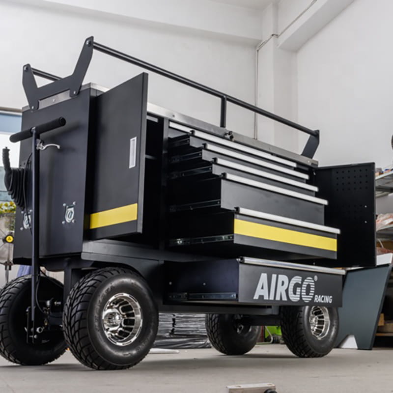 GLMrBig Gabinete de herramientas de almacenamiento de garaje con carrito de servicio pesado
