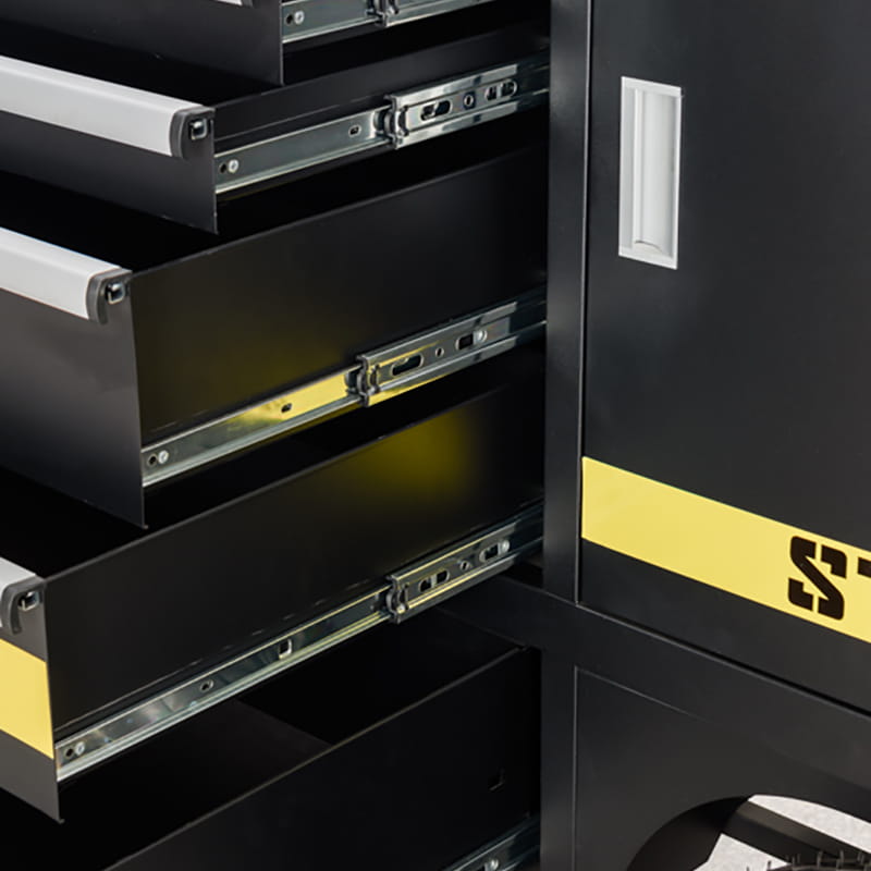 GLMrBig Gabinete de herramientas de almacenamiento de garaje con carrito de servicio pesado