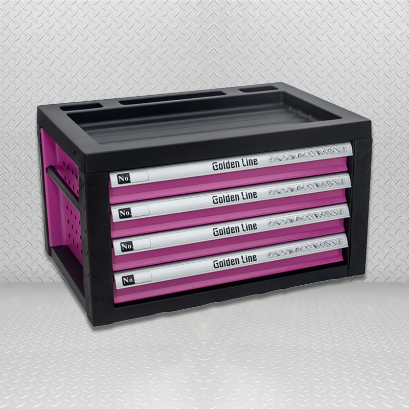 GL3104 Gabinete de herramientas de caja de herramientas superior clásico personalizado de metal con 4 cajones