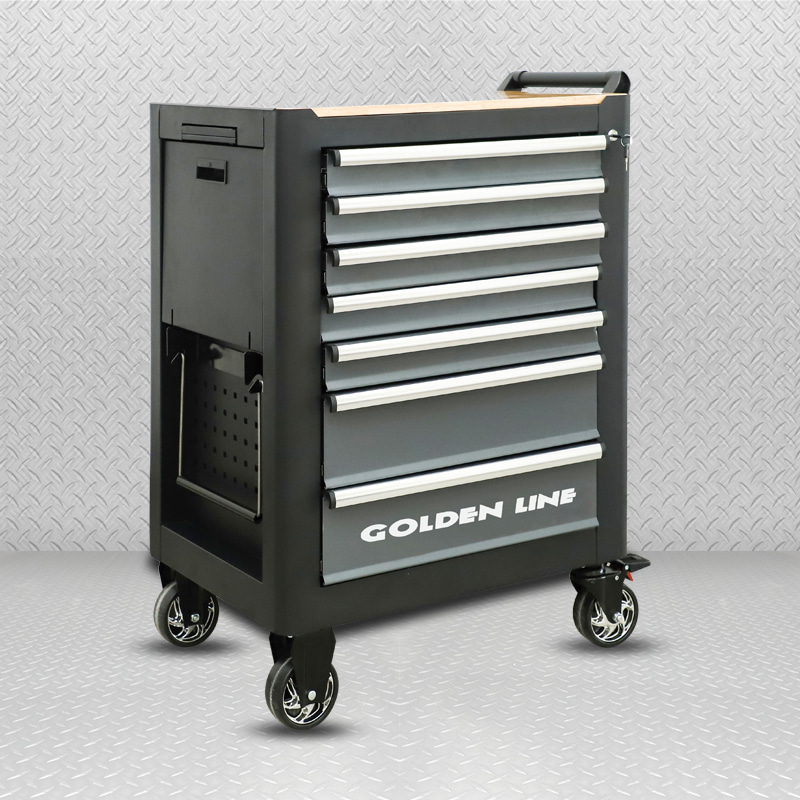 GL3397 Carro de herramientas con bandeja lateral para puerta lateral de encimera de madera