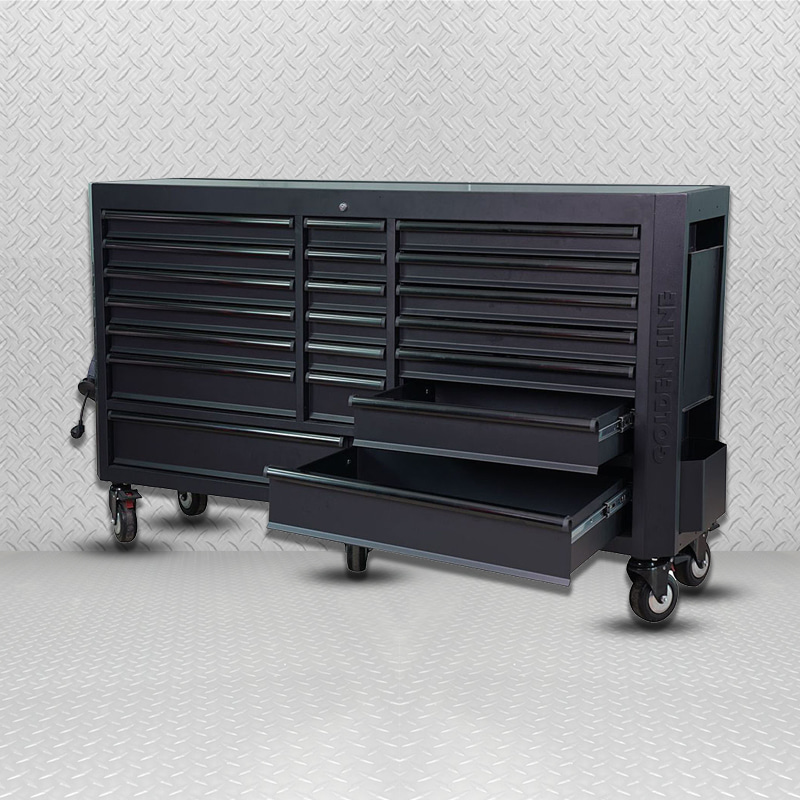 Banco de trabajo con gabinete de herramientas GL3620XXL con regleta de extensión y enchufe