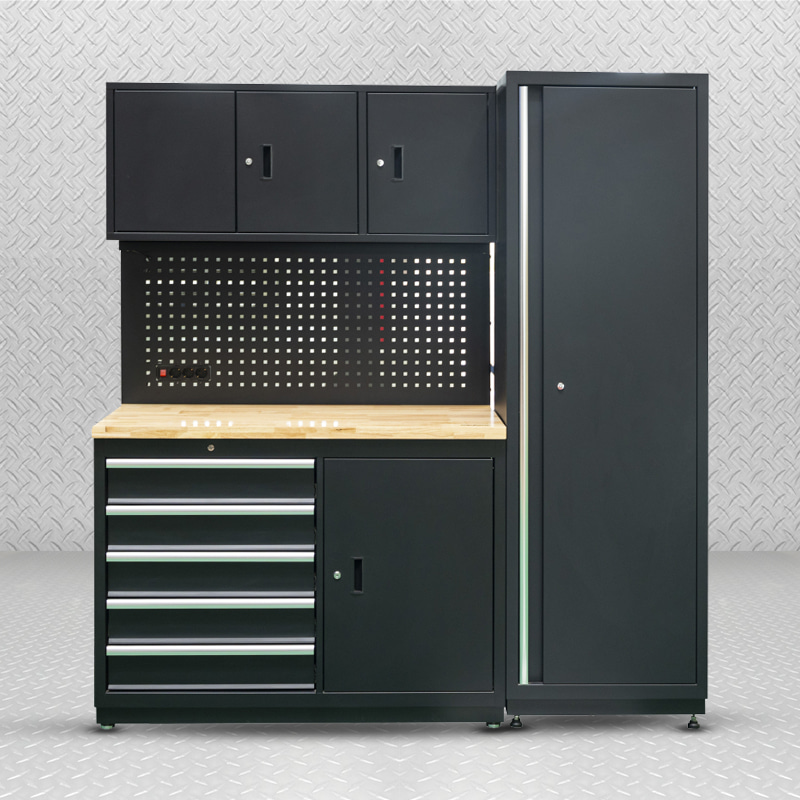 Gabinete de una puerta para almacenamiento en garaje estándar GLG4000 con tablero para colgar