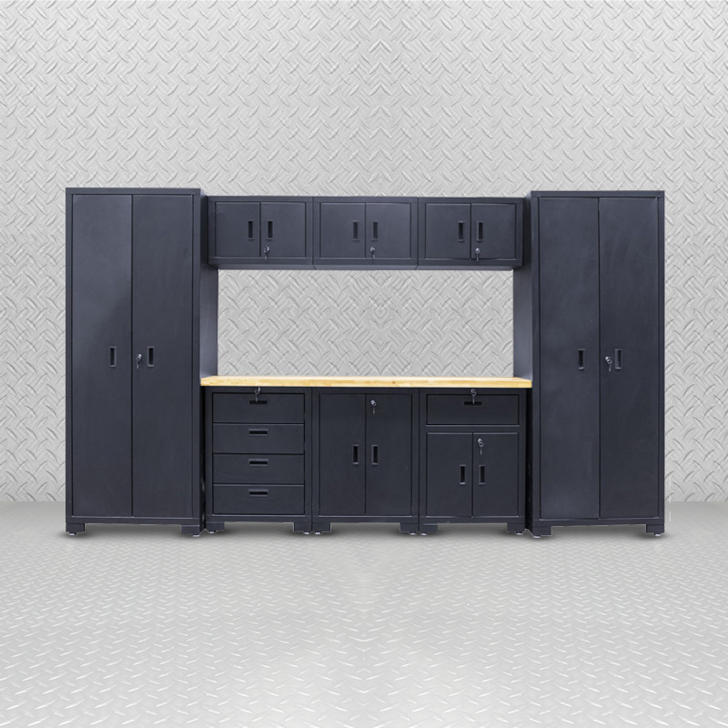 Gabinete de almacenamiento de garaje estándar de gran tamaño firme GLG5000A con mesa de madera