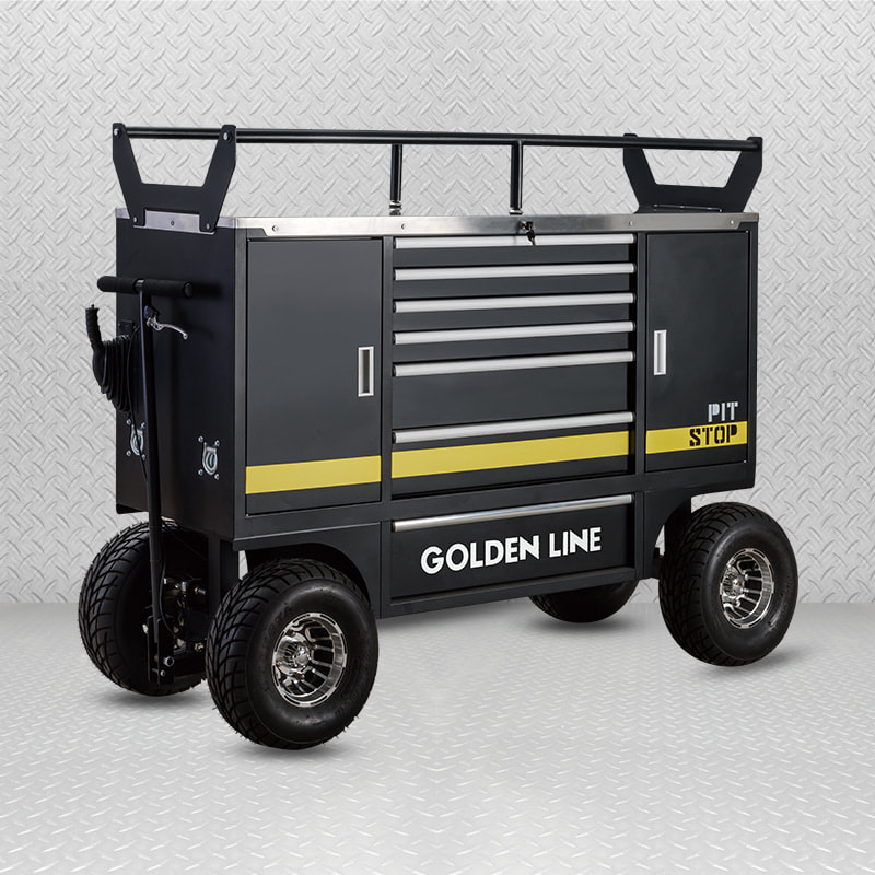 GLMrBig Gabinete de herramientas de almacenamiento de garaje con carrito de servicio pesado