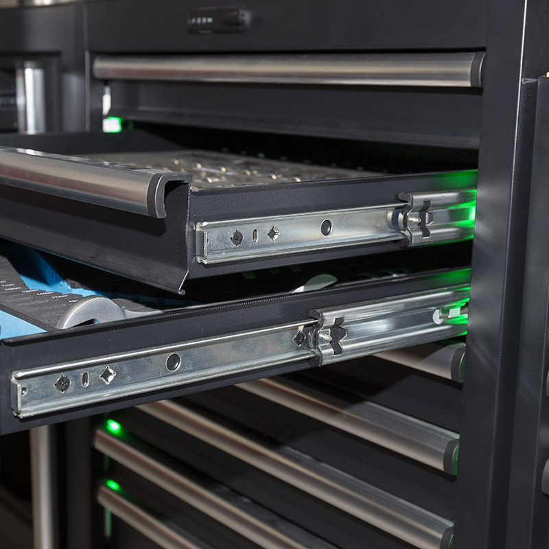 GLG6000A PRO Taller profundizado con banco de trabajo de acero inoxidable de 690 mm de profundidad Almacenamiento de gabinetes de herramientas para garaje