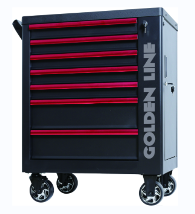 GL3307-H Gabinete de herramientas con ruedas de 7 cajones Carro de herramientas de almacenamiento de metal clásico Carro de taller